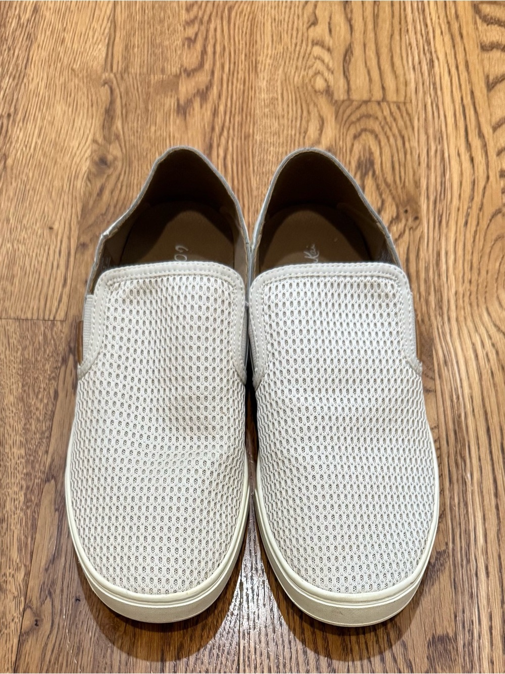 OluKai Women's Mesh Slip-On Loafers in Off-White